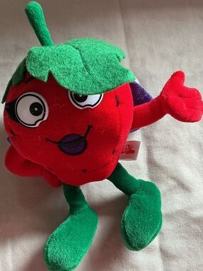 Vintage 1998 Nutra Fruit Heroes Strawsome Strawberry Plush. A Toybox Creations.